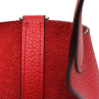Hermes Taurillon Clemence Picotin Lock 18 PM Rouge Tomate 7 of 11