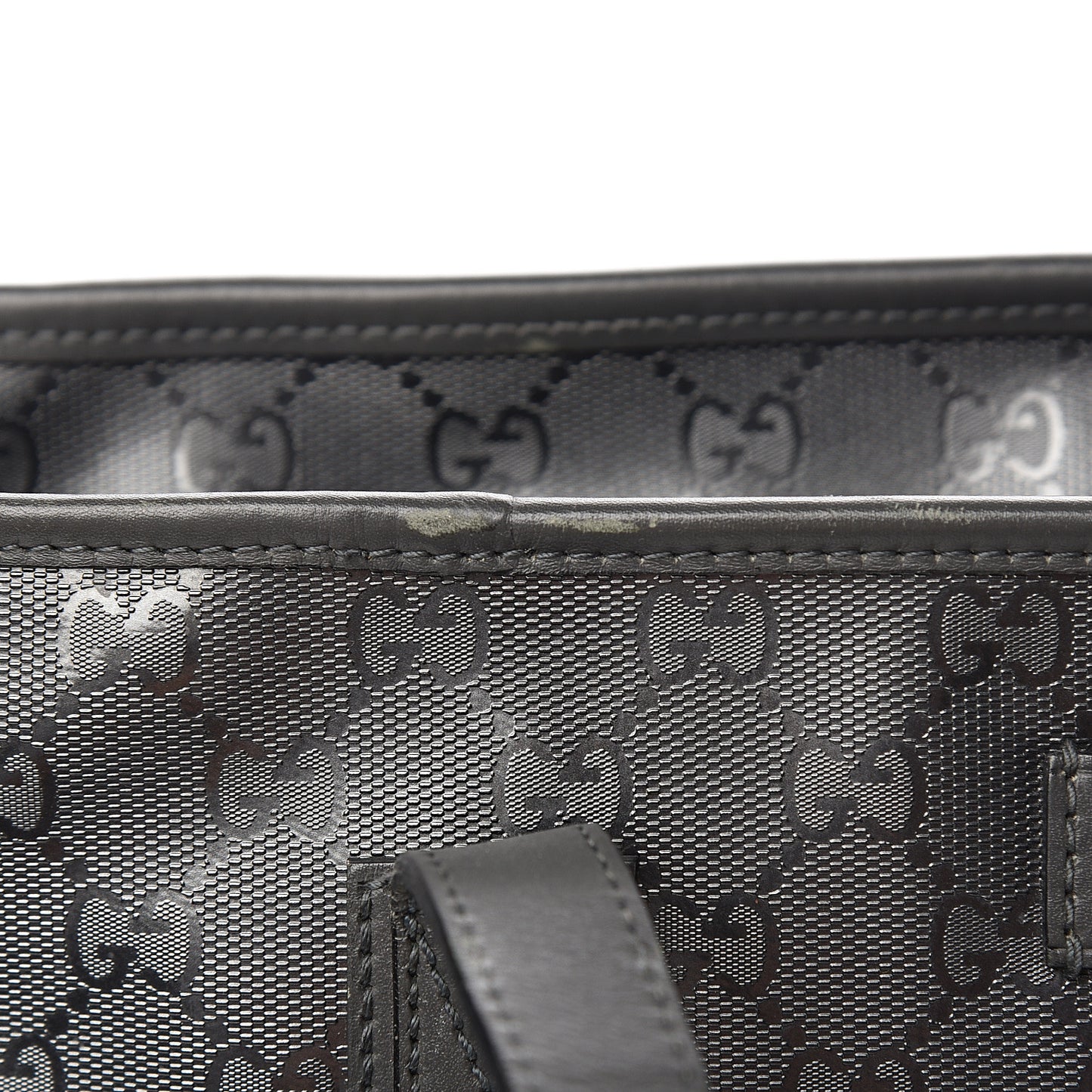 Imprime Monogram Medium Zippered Shopping Tote Pewter