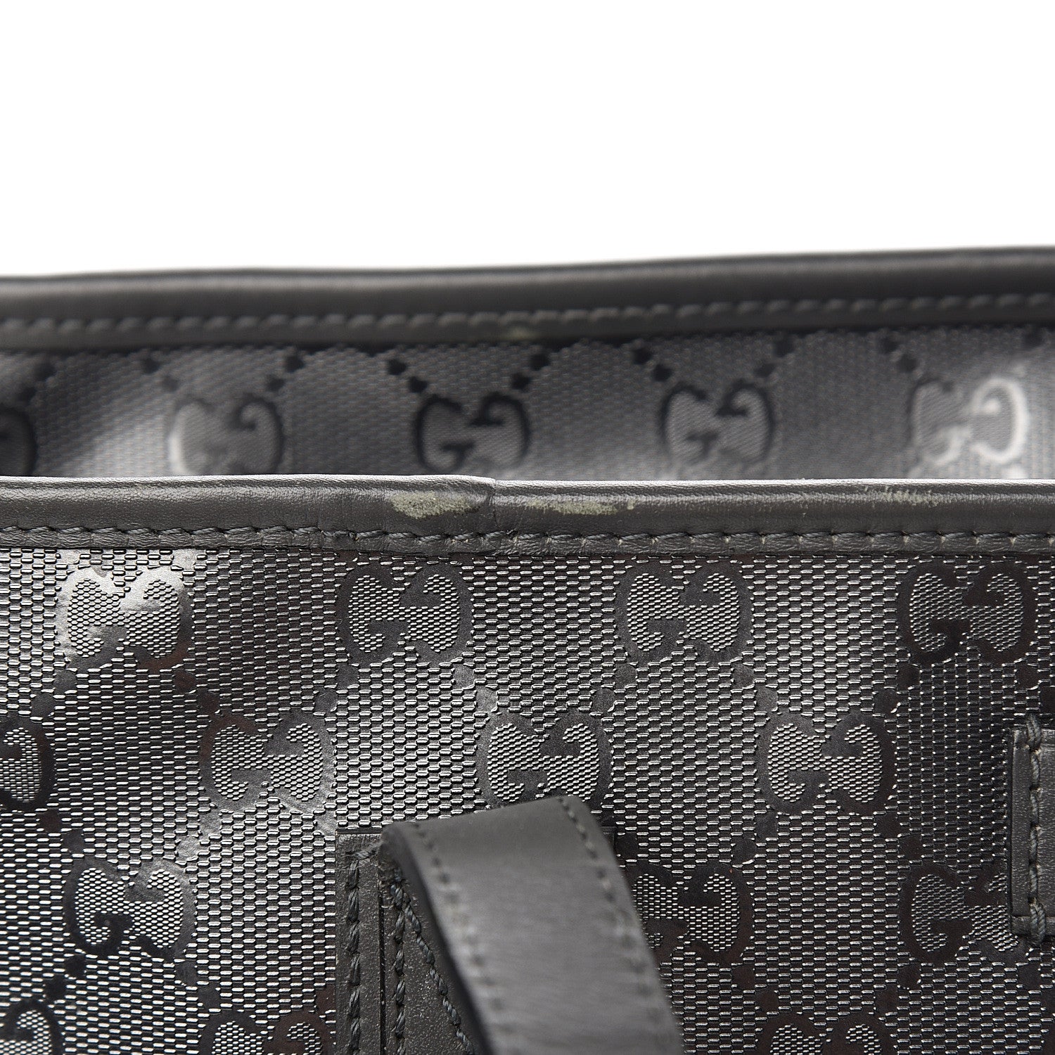 Gucci Imprime Monogram Medium Zippered Shopping Tote Pewter 11 of 11