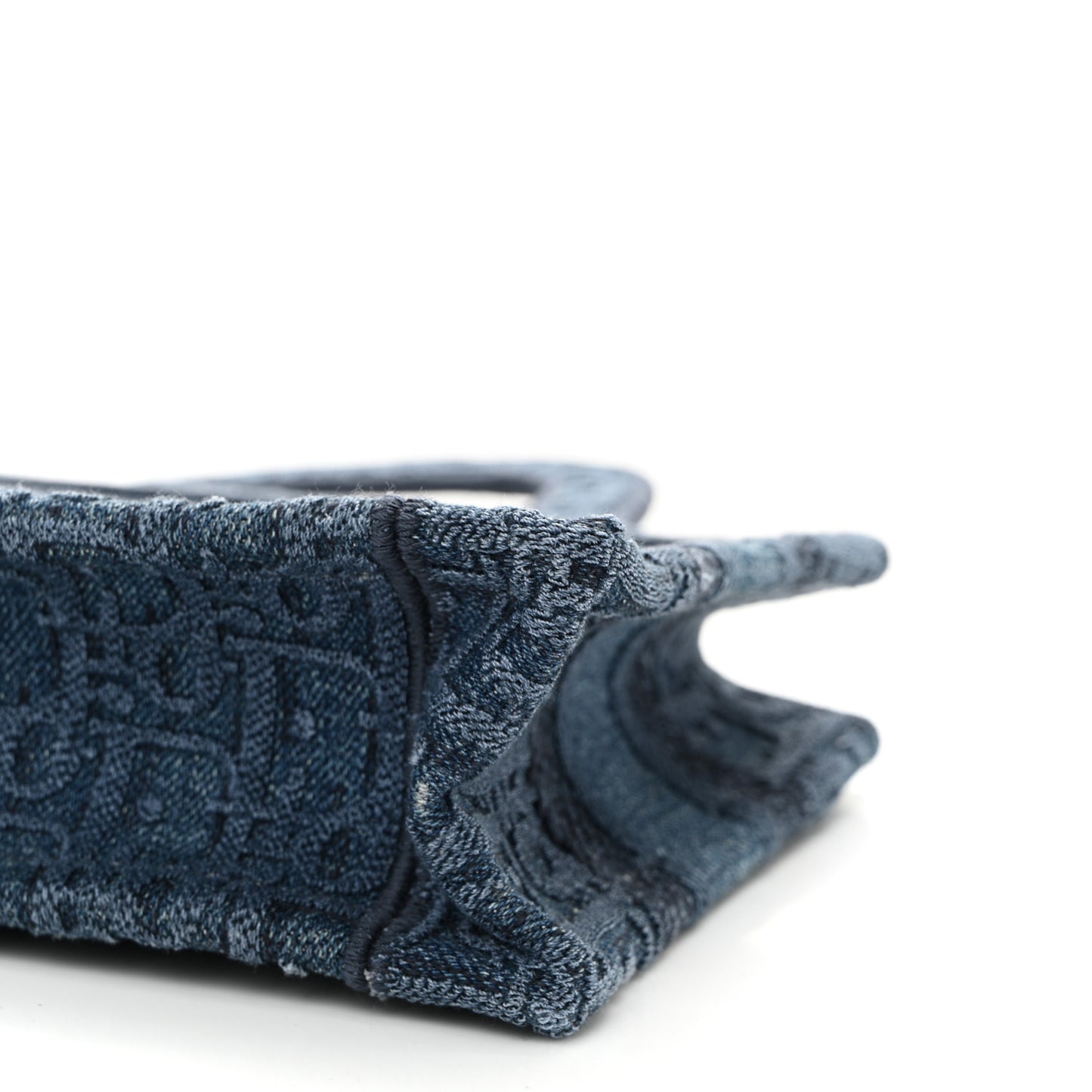 Oblique Denim Mini Book Tote Blue