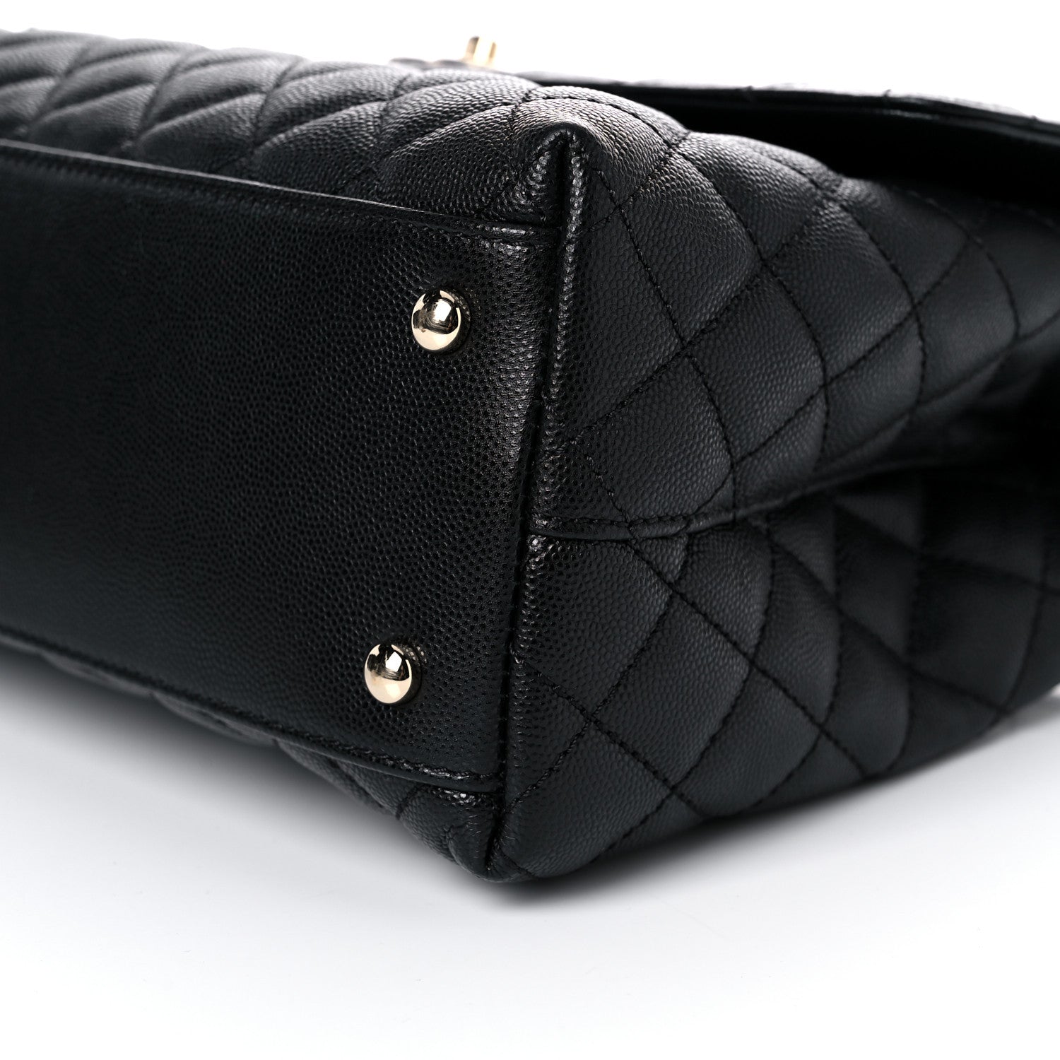 Chanel Caviar Quilted Medium Coco Handle Flap Black 9 of 15