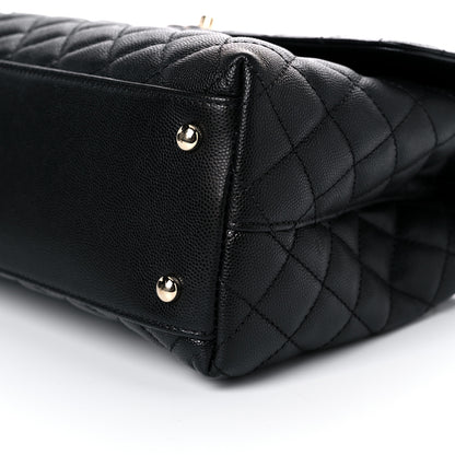 Chanel Caviar Quilted Medium Coco Handle Flap Black 9 of 15