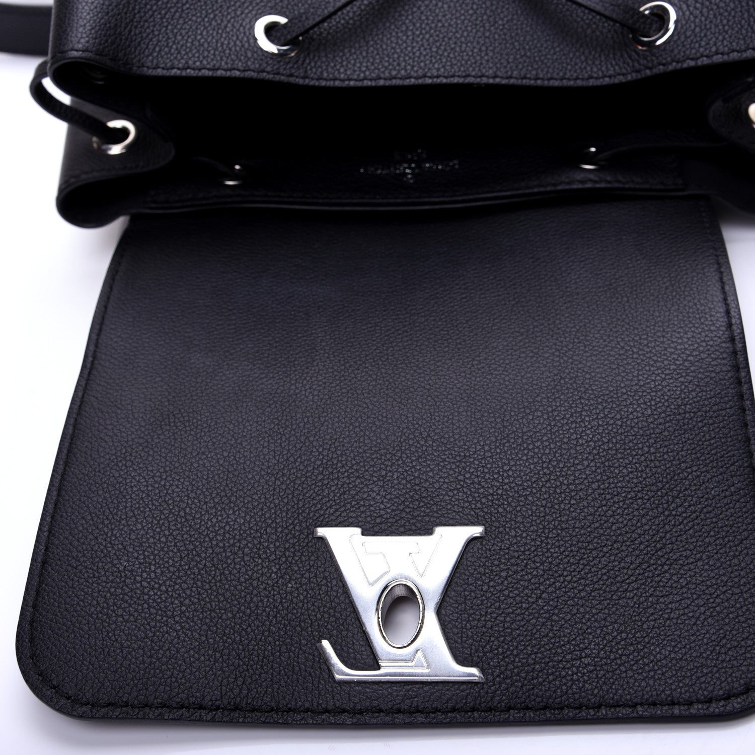 Louis Vuitton Calfskin Lockme Backpack Black 11 of 12