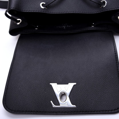 Louis Vuitton Calfskin Lockme Backpack Black 11 of 12