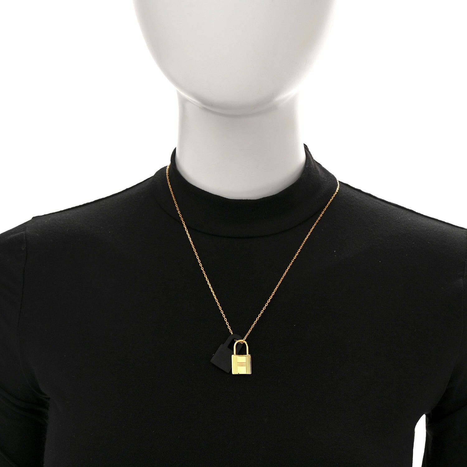 Hermes Swift O'Kelly Pendant Necklace Black 2 of 7