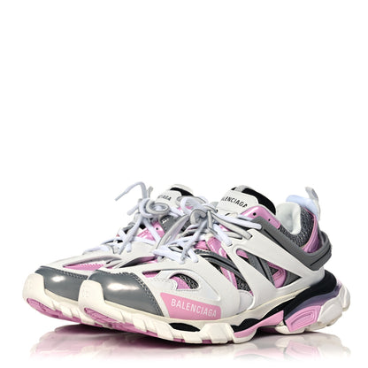 Balenciaga Mesh Rubber Bi-Color Womens Track Sneakers 38 White Pink Grey 3 of 8