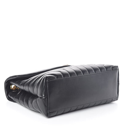 Saint Laurent Calfskin Y Quilted Monogram Medium Loulou Chain Satchel Black 4 of 9