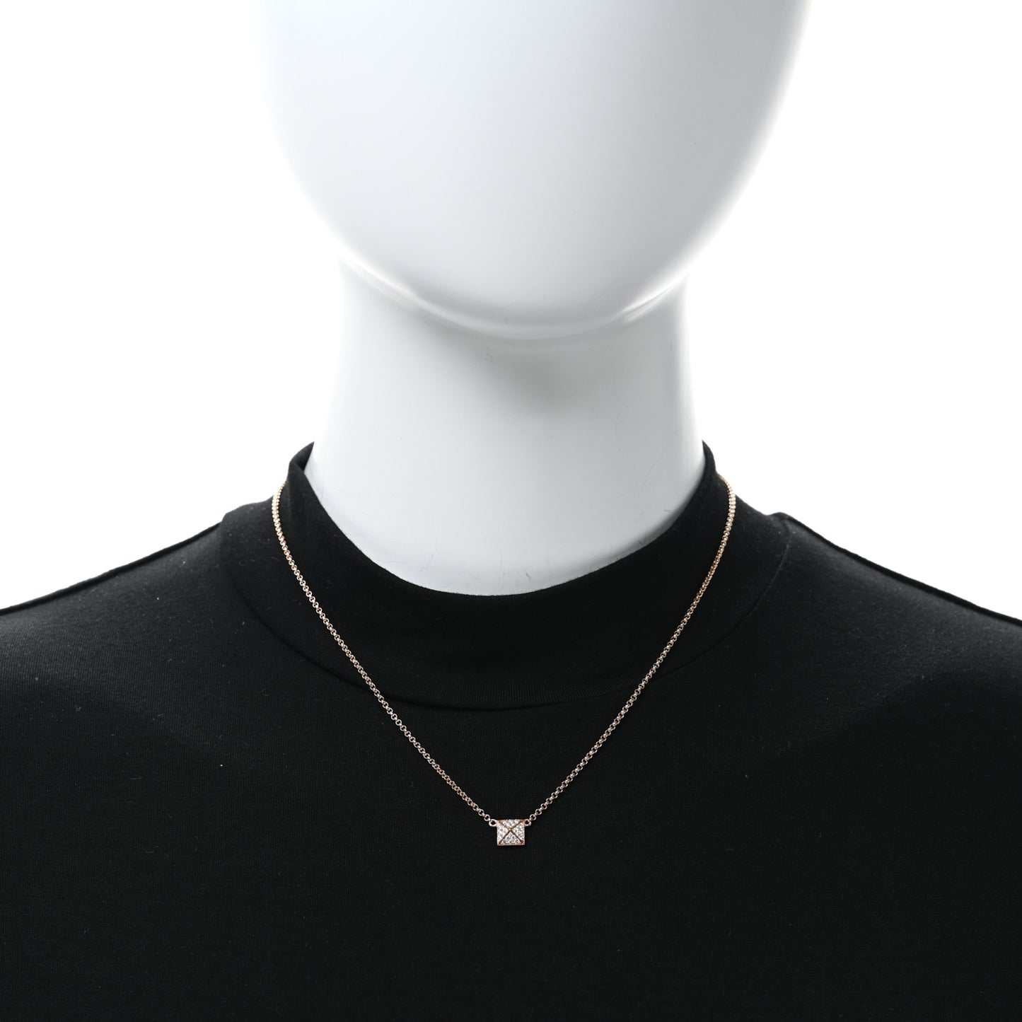 18K Rose Gold Diamond Clou d'H Pendant Necklace