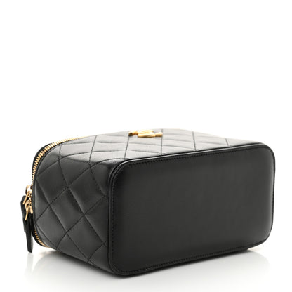 Chanel Goatskin Quilted Punk Essentials Vanity Case With Chain Black 4 of 12