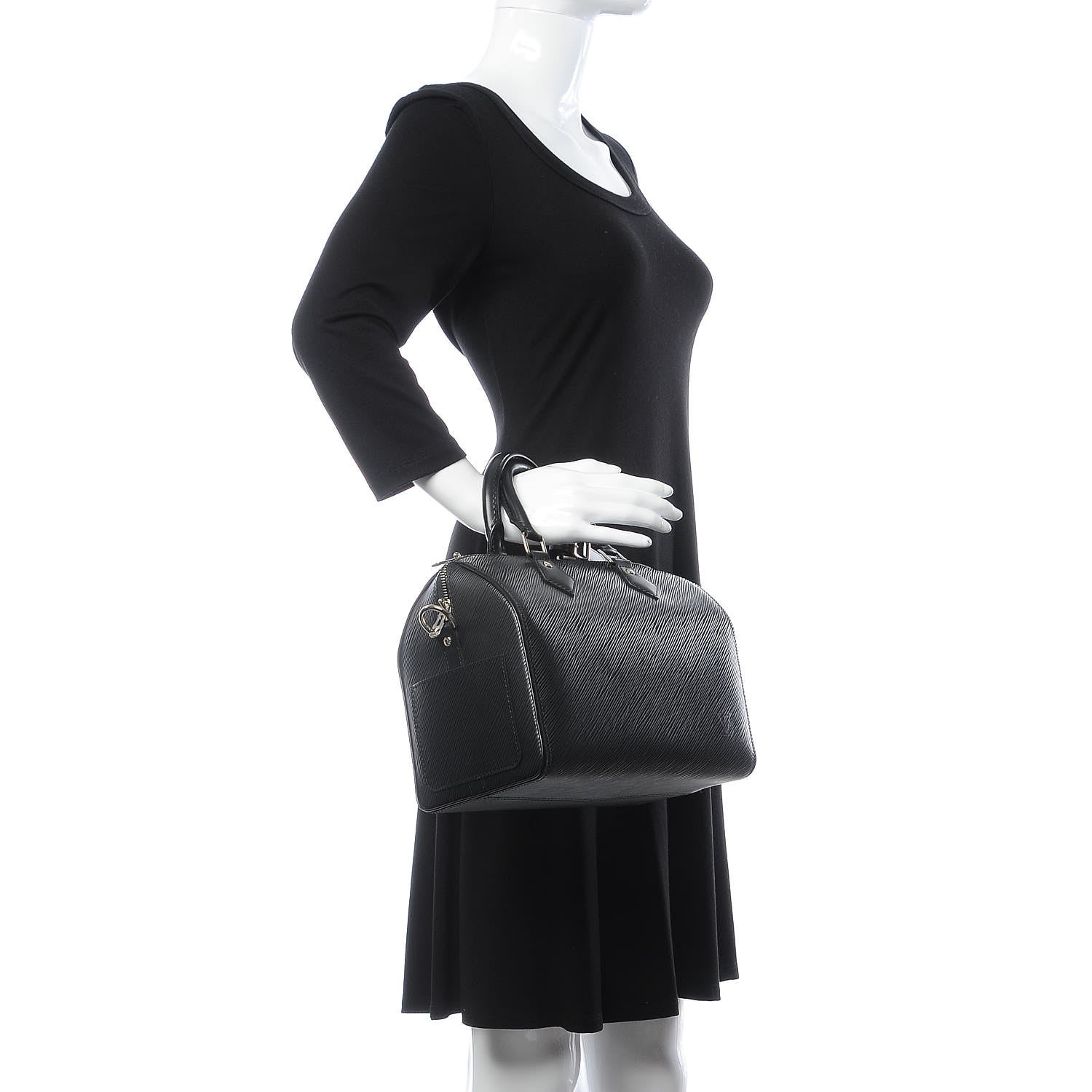 Louis Vuitton Epi Speedy Bandouliere 25 Black 2 of 7