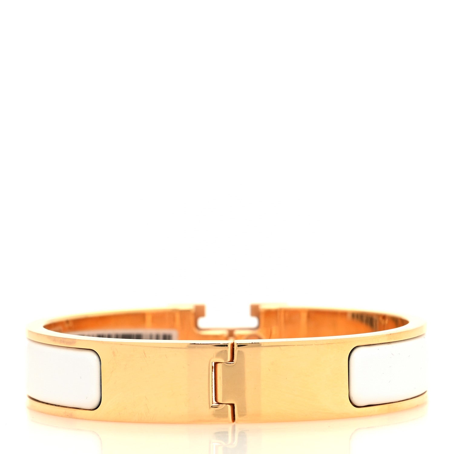 Hermes Enamel Narrow Clic Clac H Bracelet PM White 3 of 5