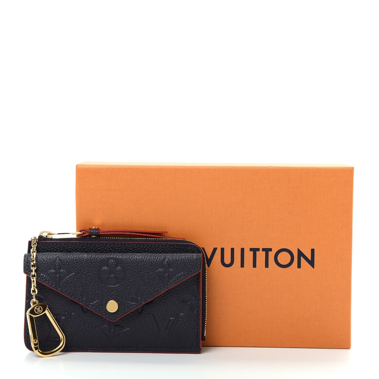 Empreinte Recto Verso Card Holder Marine Rouge
