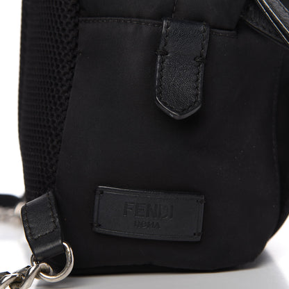 Fendi Nylon Vitello Fox Goat Fur Monster Eyes Mini Backpack Black Multicolor Sky 10 of 11