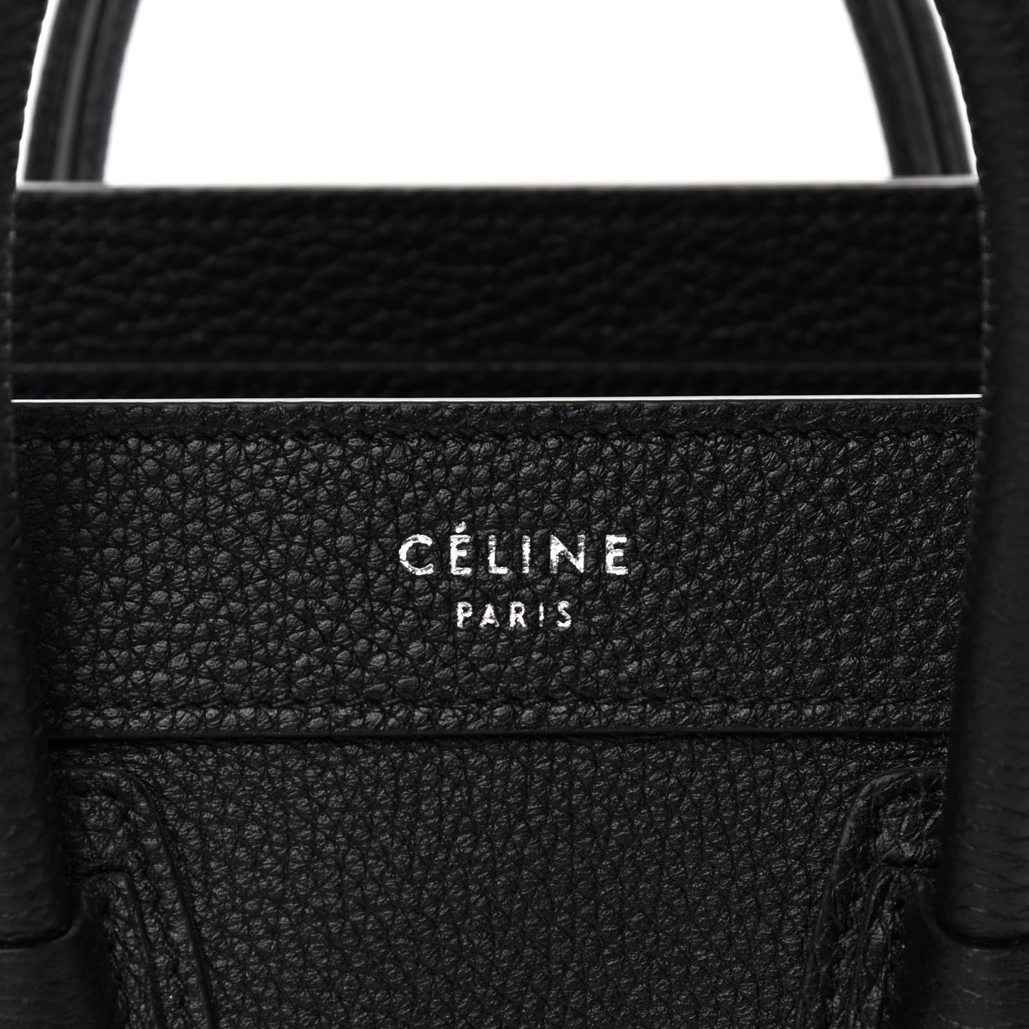 Drummed Calfskin Nano Luggage Black