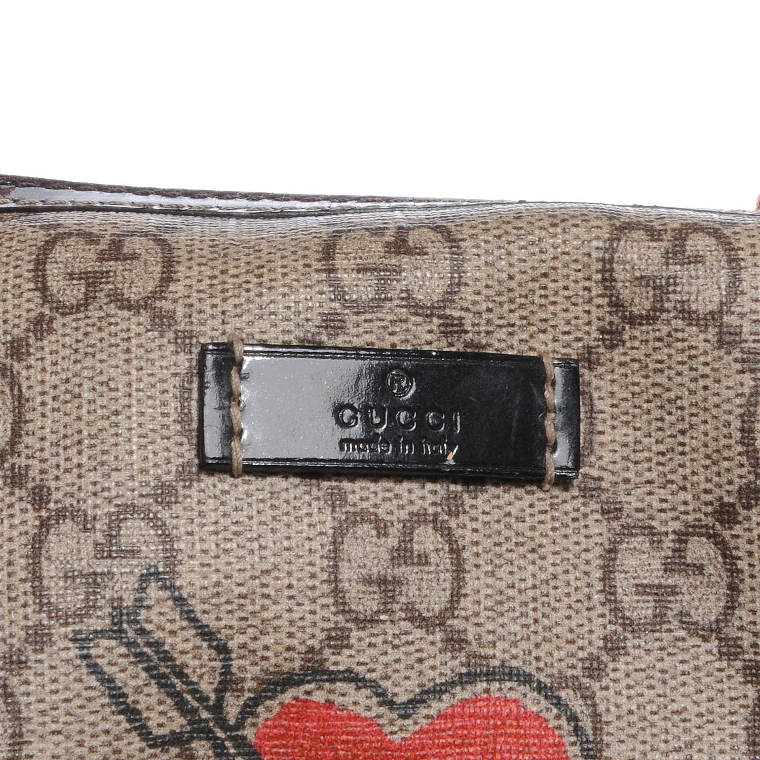 Gucci GG Plus Monogram Tattoo Heart Medium Joy Boston Dark Brown 6 of 10
