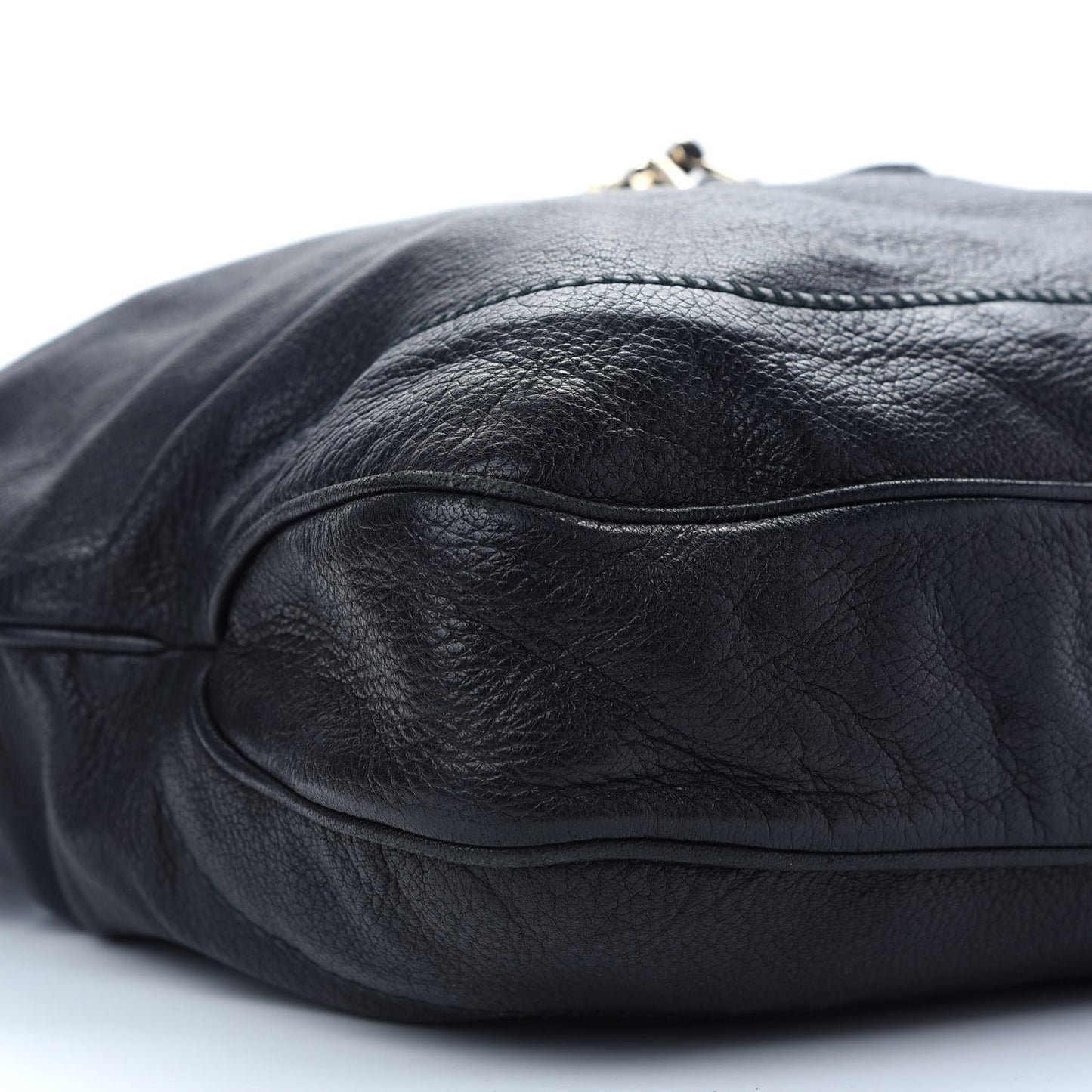 Calfskin Large New Jackie Shoulder Bag Black