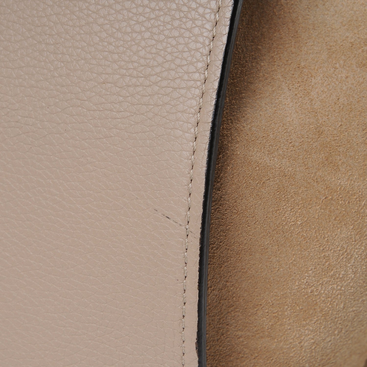 Celine Drummed Calfskin Suede Large Trapeze Dune 12 of 12