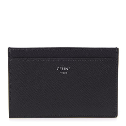 Celine Grained Calfskin Card Holder Black 1 of 7