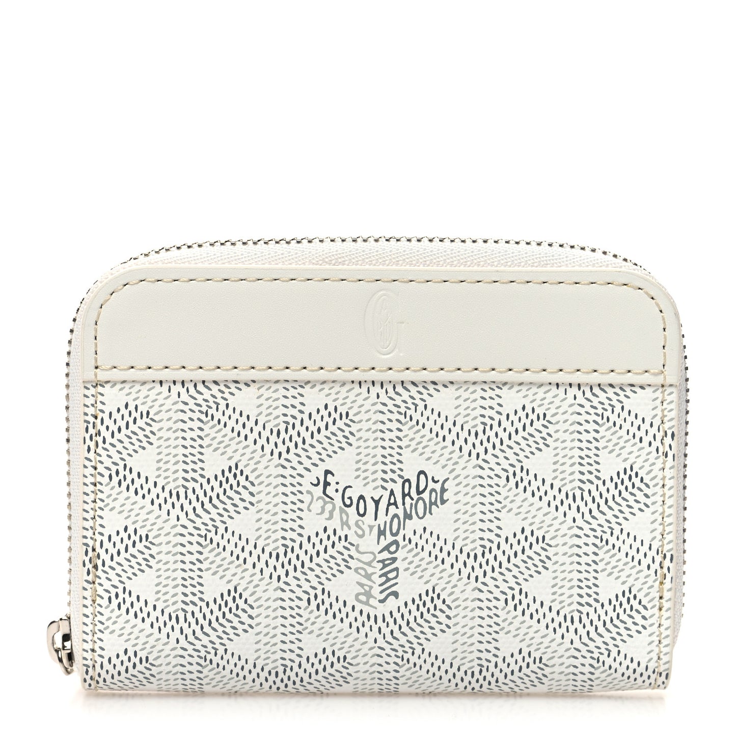 Goyardine Compact Wallet White