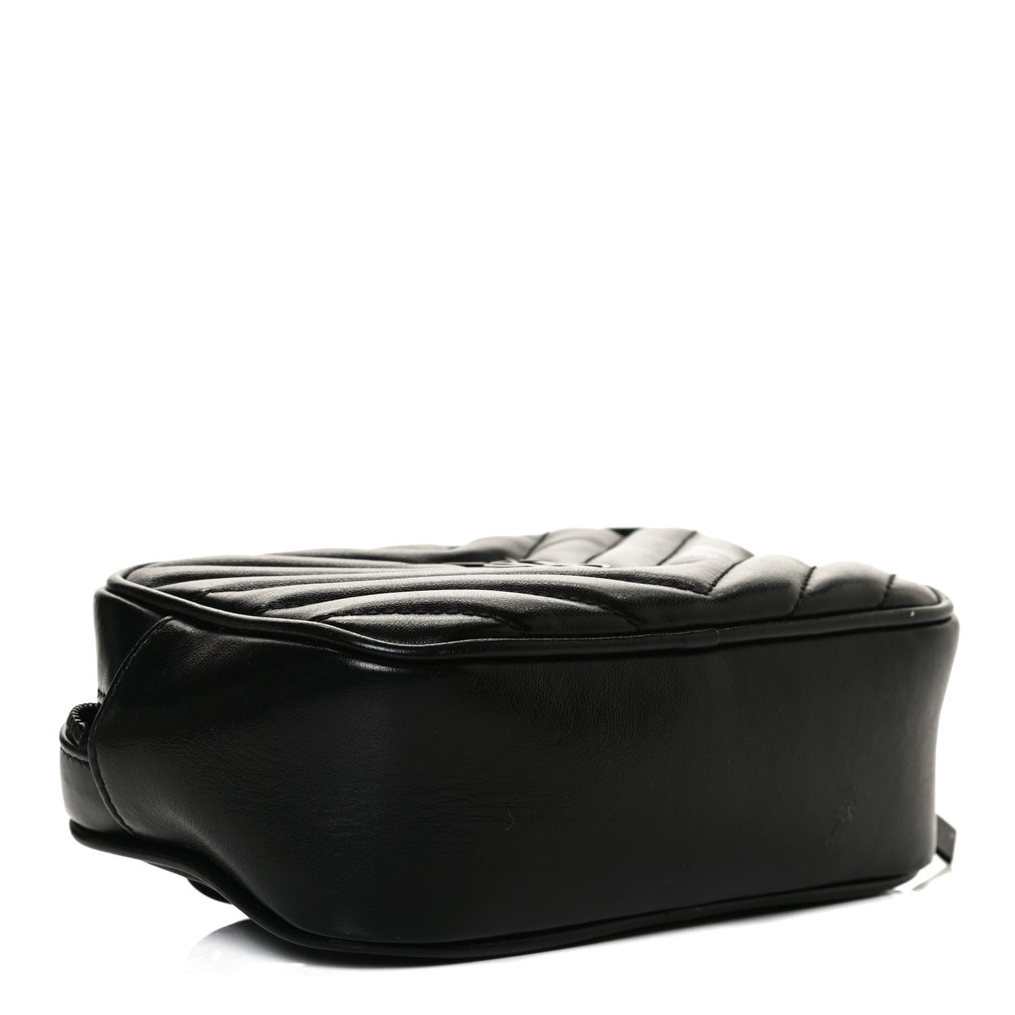 Calfskin Matelasse Monogram Lou Belt Bag Black