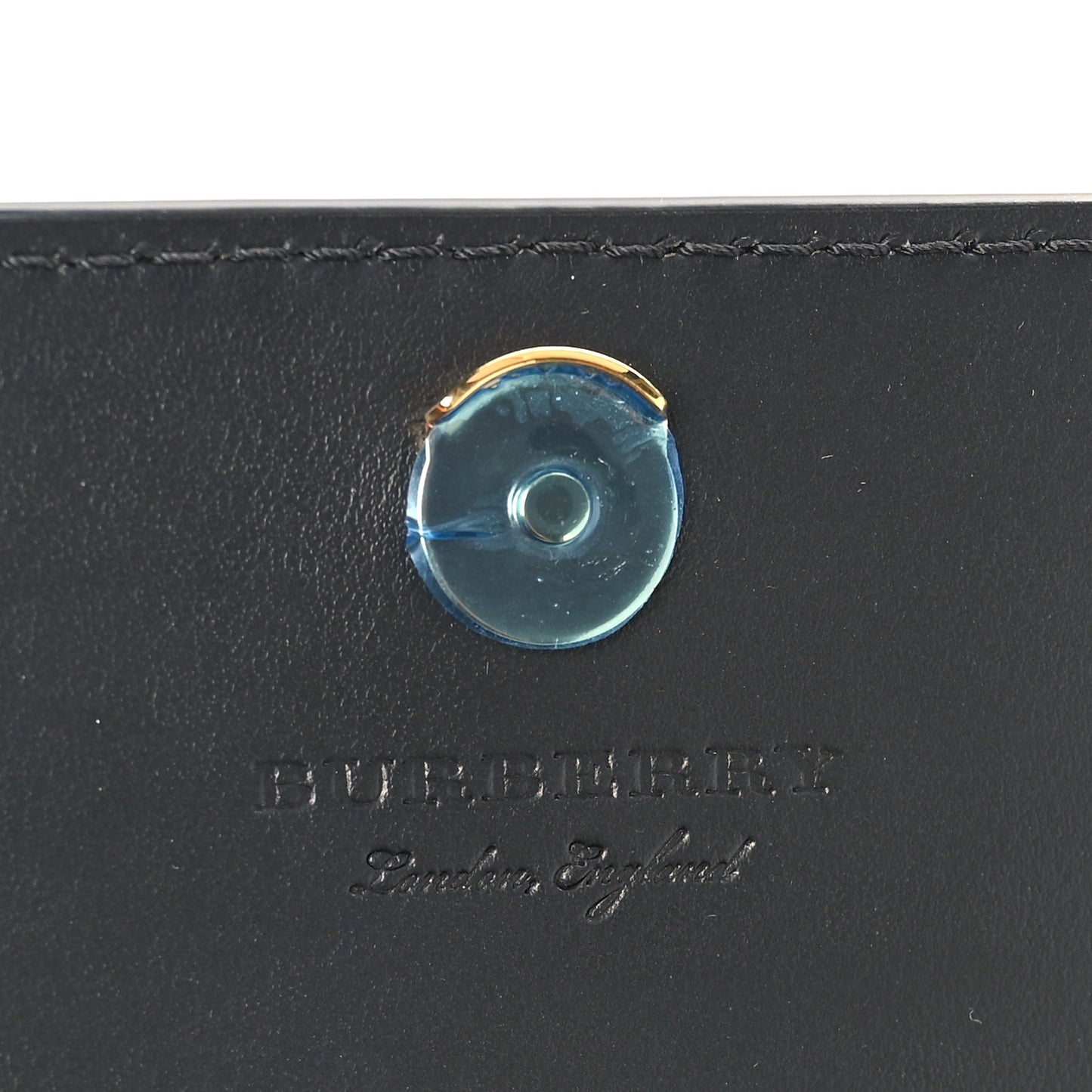 Grained Calfskin House Check Tartan Mix Hampshire Wallet On Chain Black