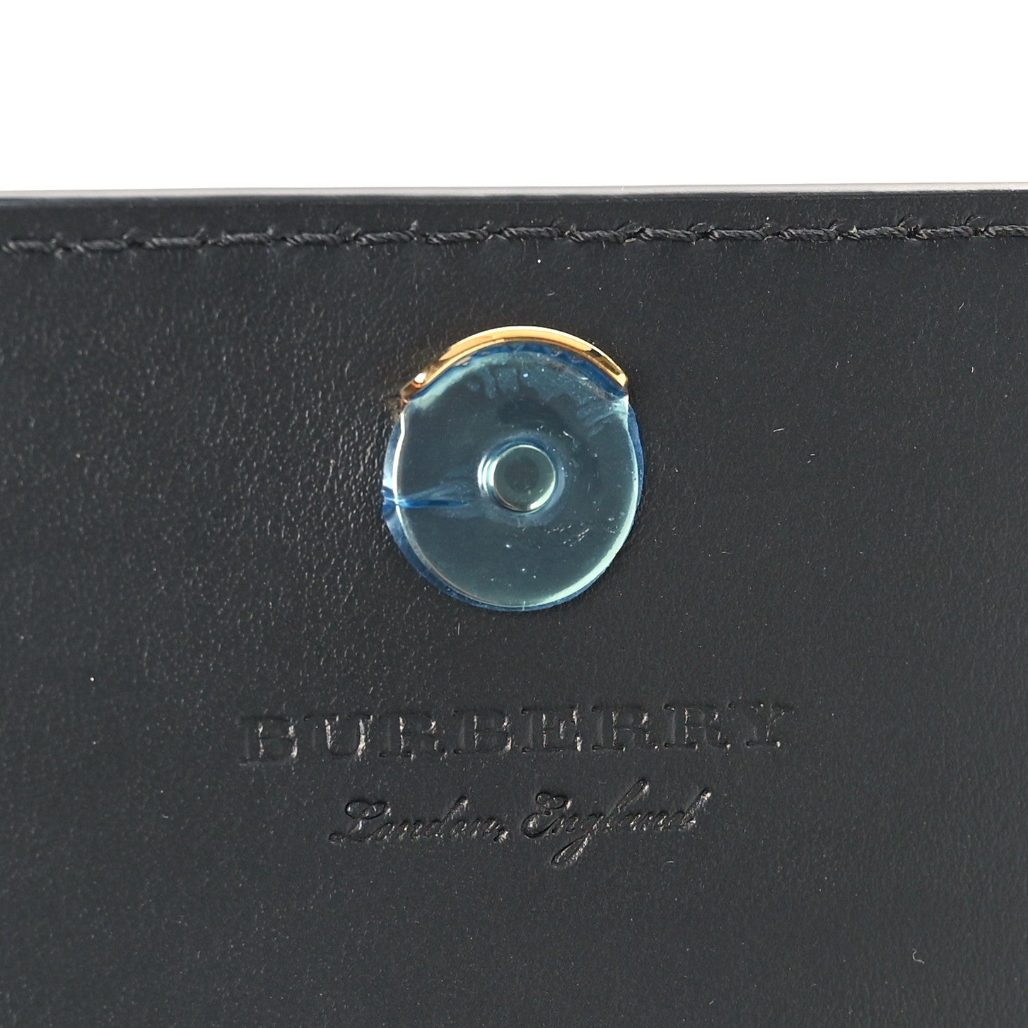 Burberry Grained Calfskin House Check Tartan Mix Hampshire Wallet On Chain Black 6 of 8