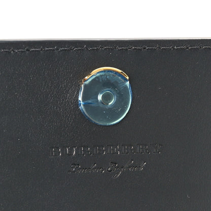 Burberry Grained Calfskin House Check Tartan Mix Hampshire Wallet On Chain Black 6 of 8