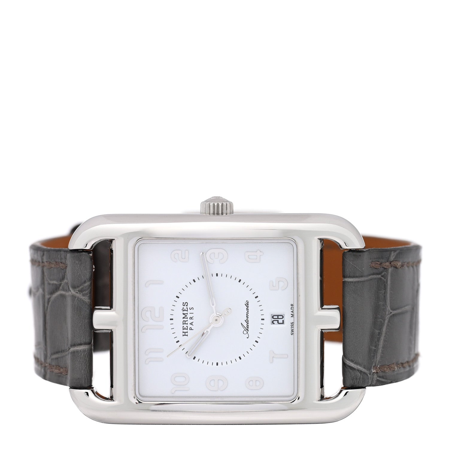 Hermes Stainless Steel Alligator 29mm Cape Cod Automatic Watch Gris Perle 2 of 4