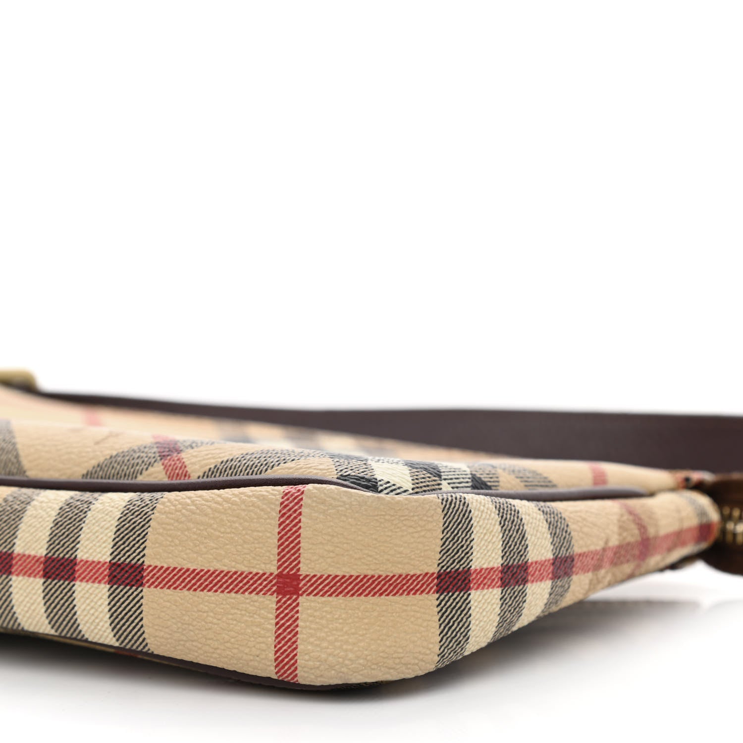 Burberry Haymarket Check Pochette Tan 10 of 12