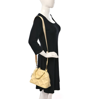 Louis Vuitton Calfskin Bubblegram Alma BB Banana 2 of 8