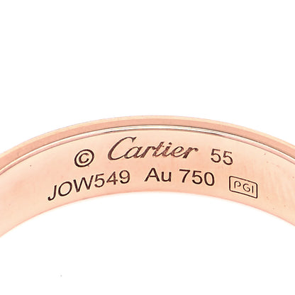 Cartier 18K Pink Gold 3.5mm LOVE Wedding Band Ring 55 7.25 4 of 5
