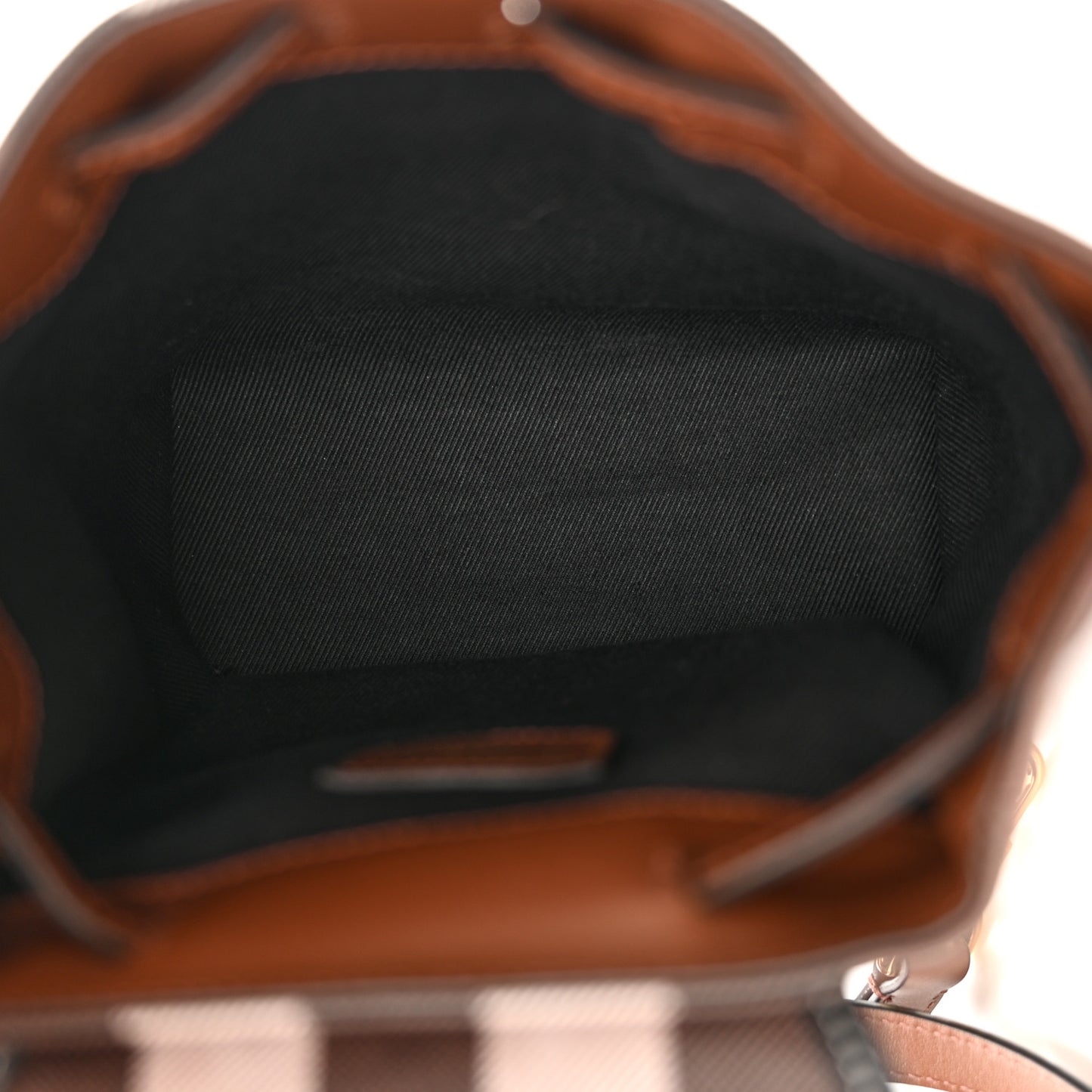 House Check Canvas Calfskin Micro Backpack Dark Birch Brown