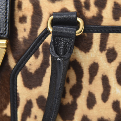 Saint Laurent Pony Hair Calfskin Leopard Print Medium Cabas Chyc Black 15 of 16