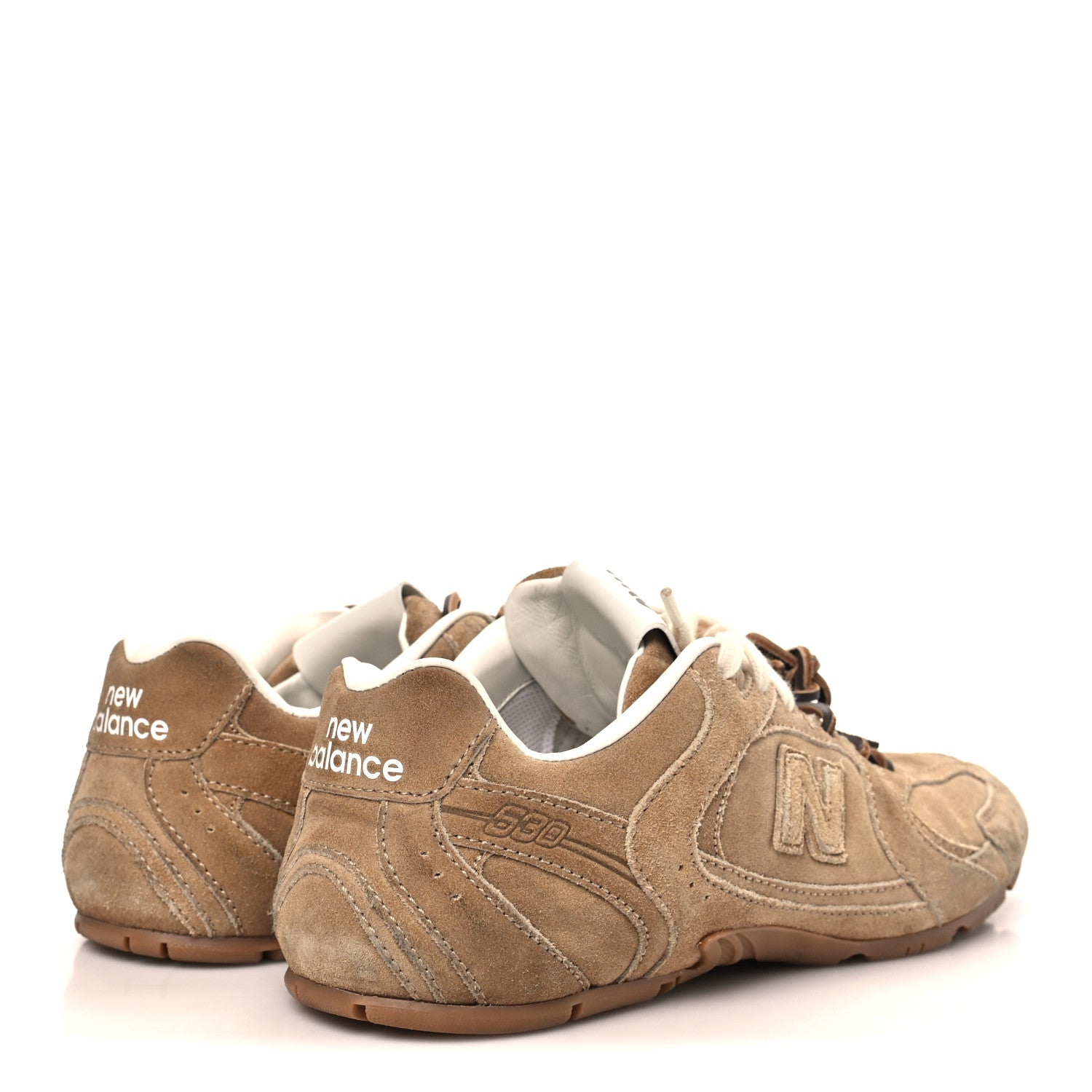 Miu Miu X NEW BALANCE Suede 530 SL Sneakers 38.5 Ecru 5 of 9