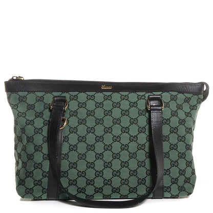 Gucci Monogram Medium Abbey Tote Green 1 of 8