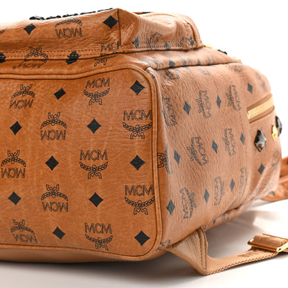 MCM Visetos Studded Medium Stark M Backpack Cognac 6 of 9