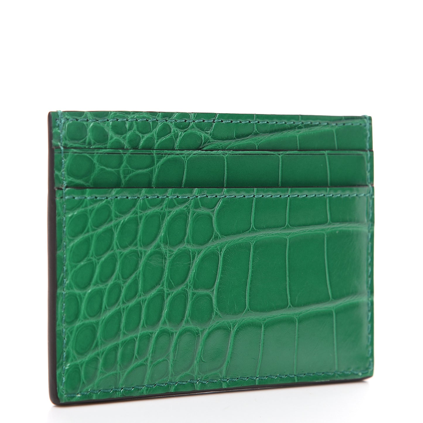 Alligator GG Marmont Card Holder Emerald