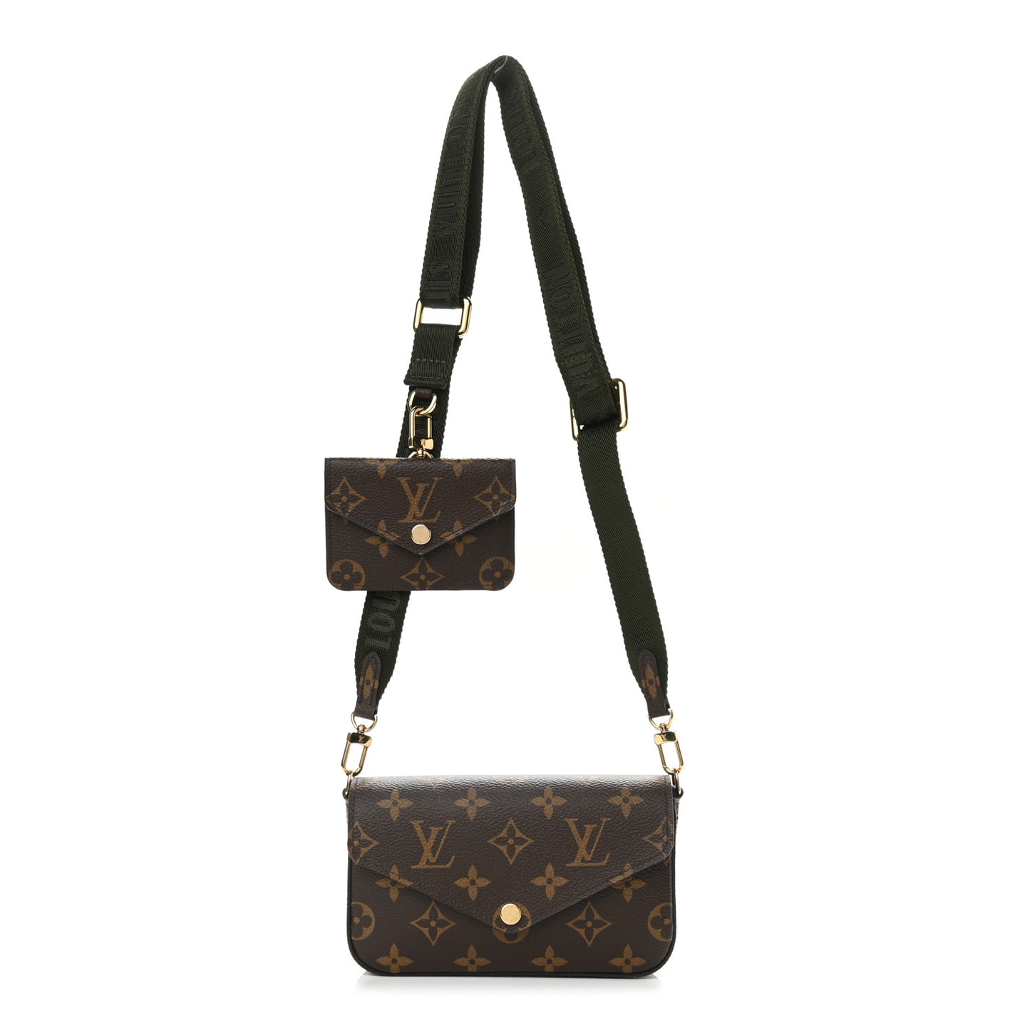 Monogram Felicie Strap & Go Kaki