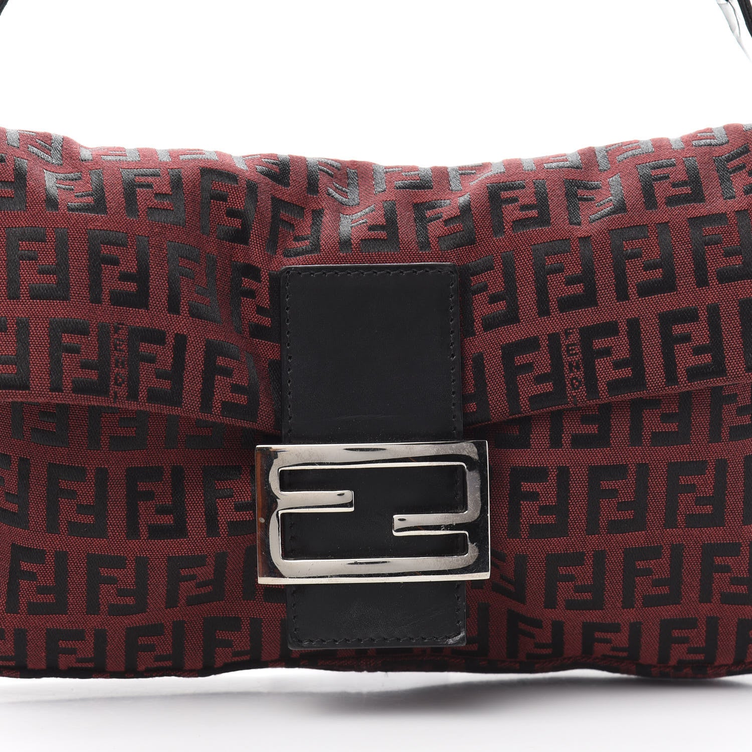 Fendi Zucchino Baguette Red Black 15 of 15