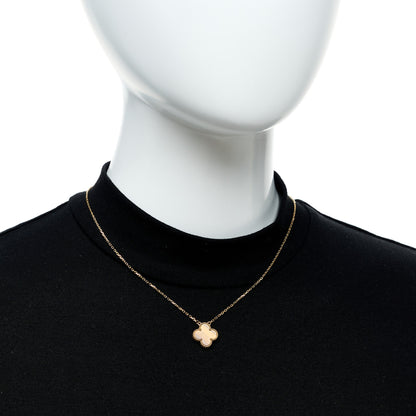 Van Cleef & Arpels 18K Yellow Gold Tiger Eye Vintage Alhambra Pendant Necklace 2 of 6