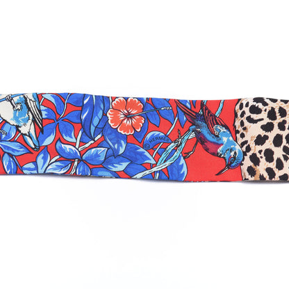 Hermes Silk Jungle Love Love Twilly Rouge Marine Fauve 4 of 4