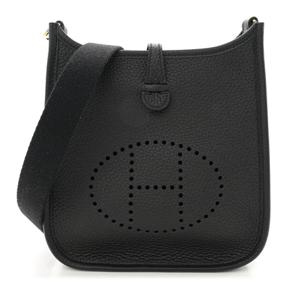 Hermes Taurillon Clemence Evelyne TPM Black 1 of 10