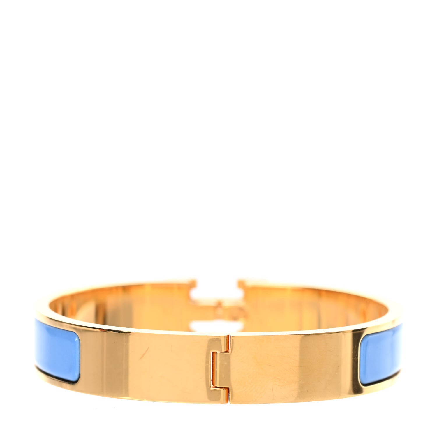 Hermes Enamel Narrow Clic Clac H Bracelet GM Bleu Orage 3 of 4