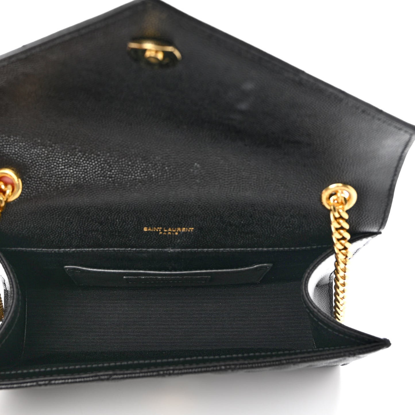 Grain De Poudre Textured Mixed Matelasse Triquilt Small Monogram Satchel Black