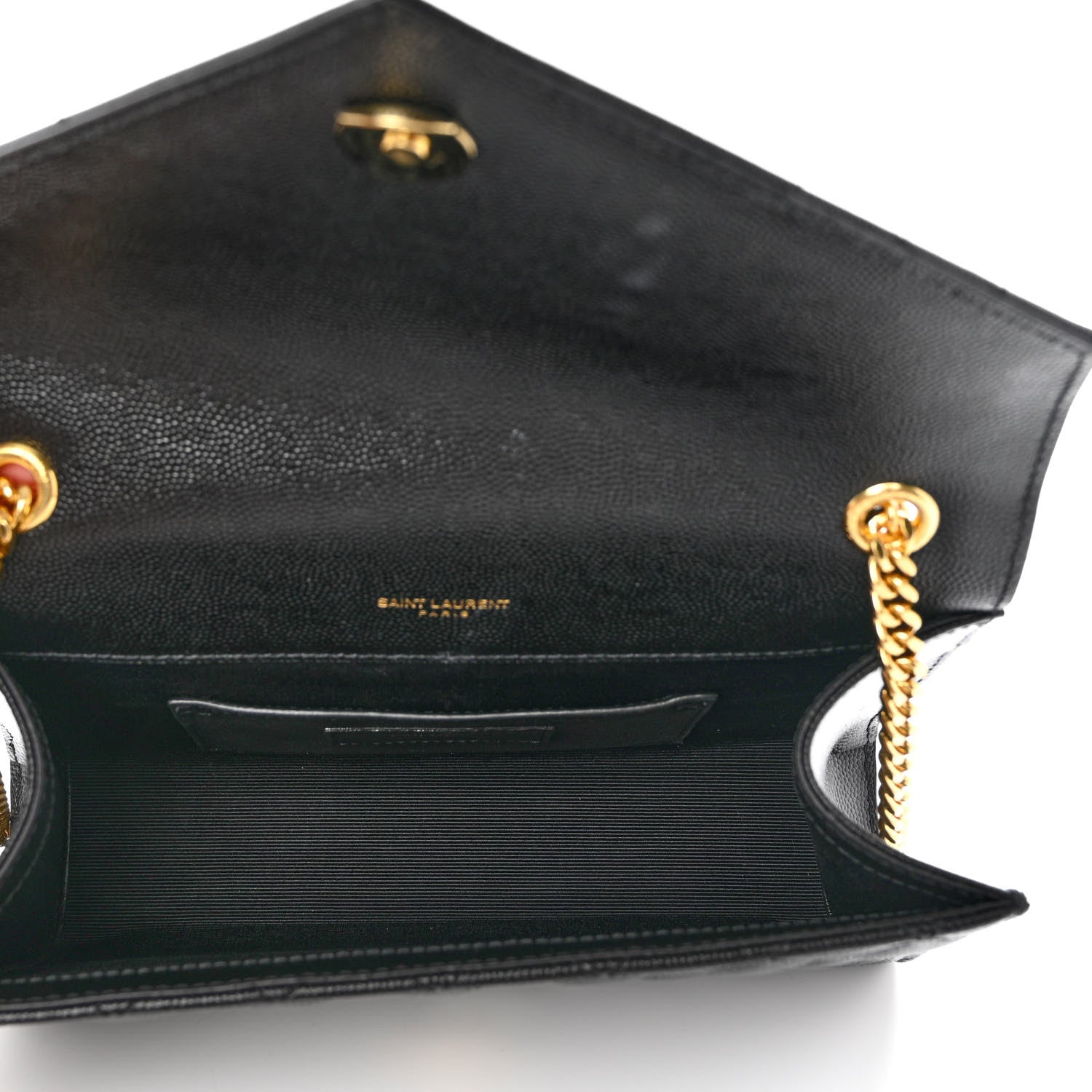 Saint Laurent Grain De Poudre Textured Mixed Matelasse Triquilt Small Monogram Satchel Black 5 of 11