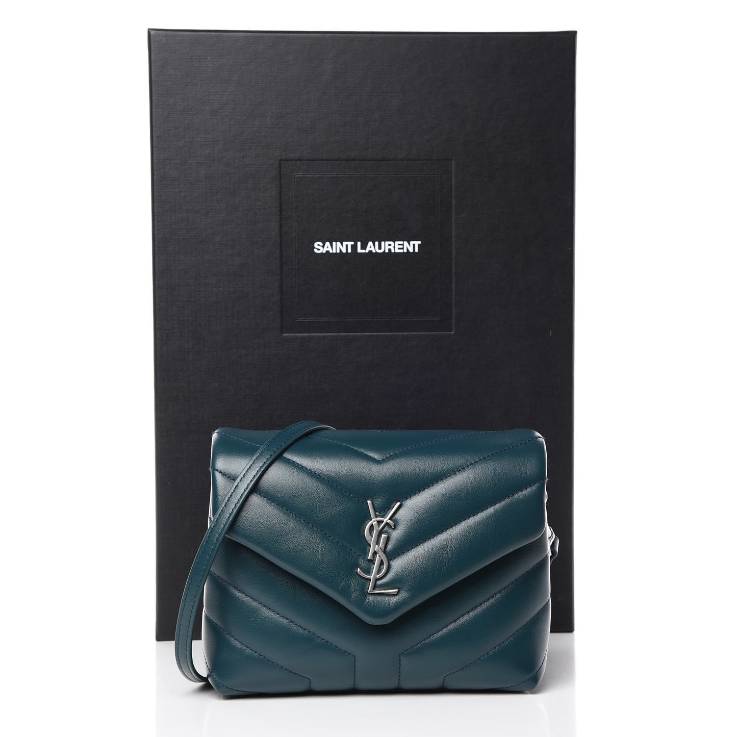 Calfskin Y Quilted Monogram Toy Loulou Satchel Dark Turquoise
