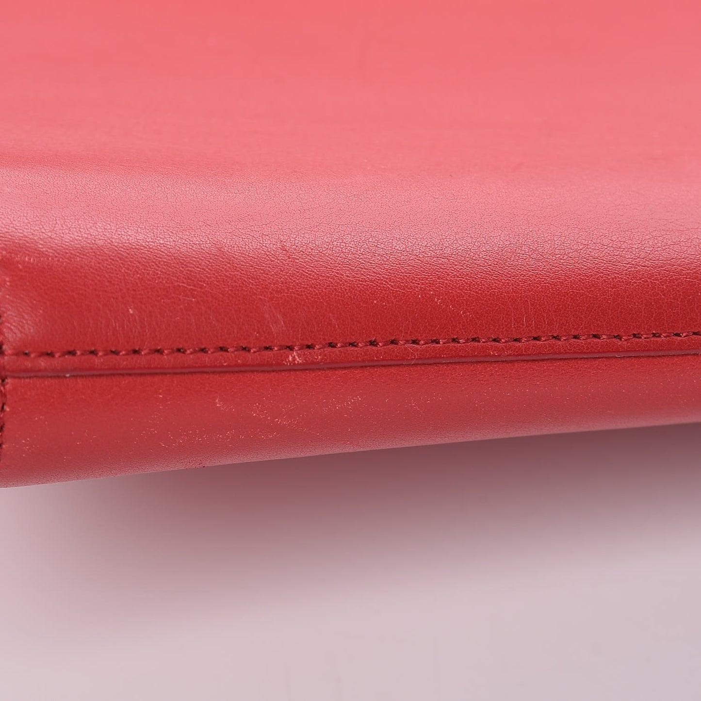 Calfskin Classic Y Ligne Clutch Red