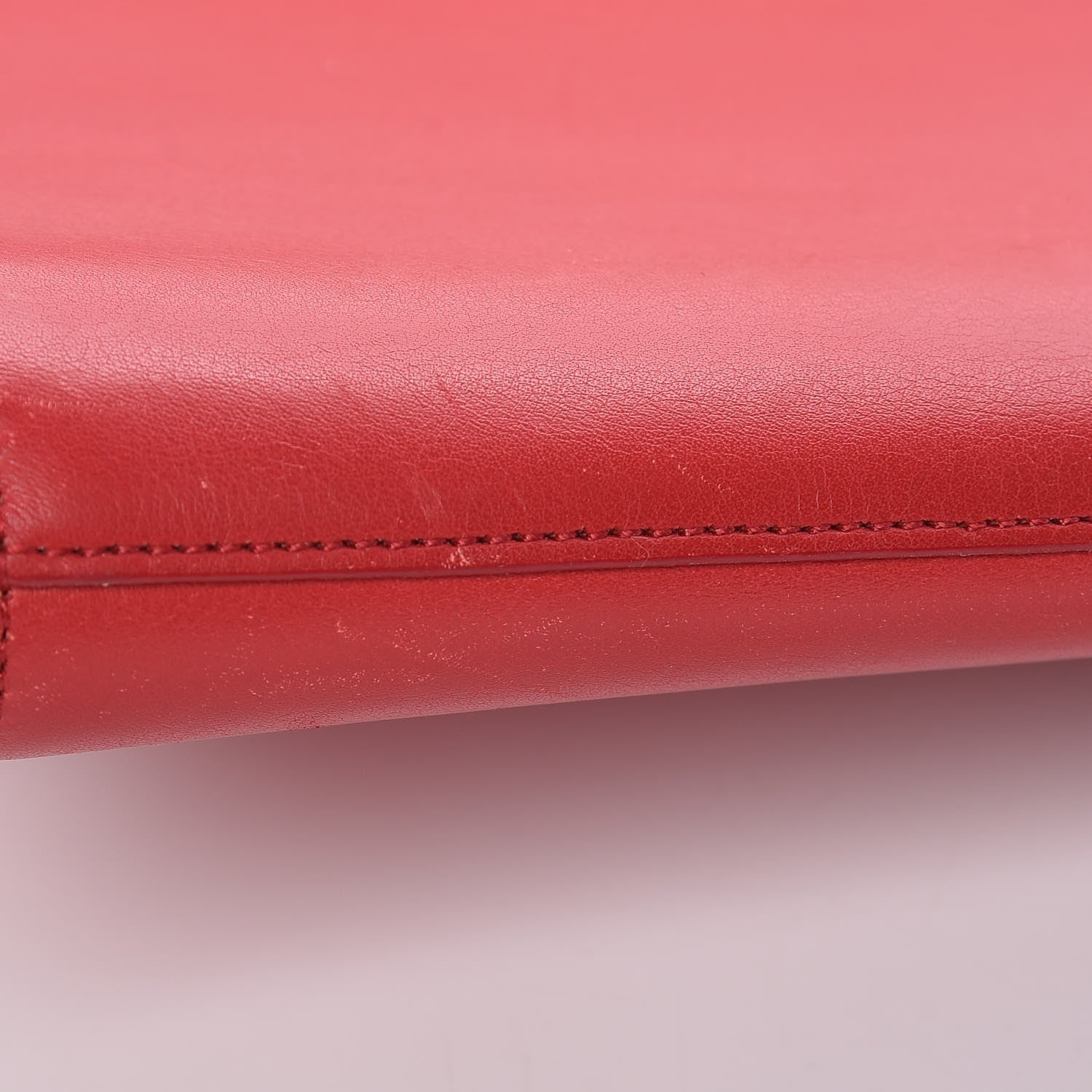 Saint Laurent Calfskin Classic Y Ligne Clutch Red 15 of 17