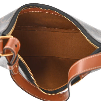 Celine Triomphe Canvas Calfskin Ava Shoulder Bag Tan 5 of 11