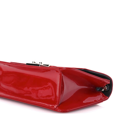 Christian Dior Metallic Box Patent Calfskin Miss Dior Promenade Pouch Red 10 of 14